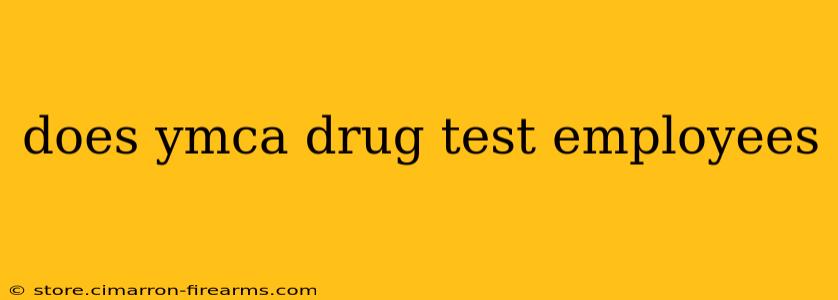 does ymca drug test employees