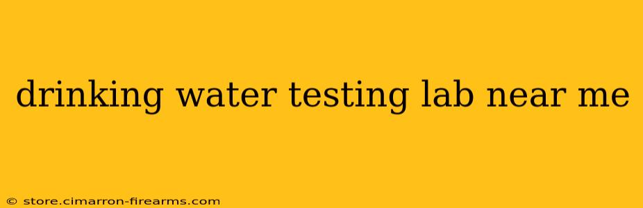 drinking water testing lab near me