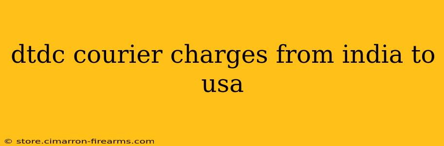 dtdc courier charges from india to usa