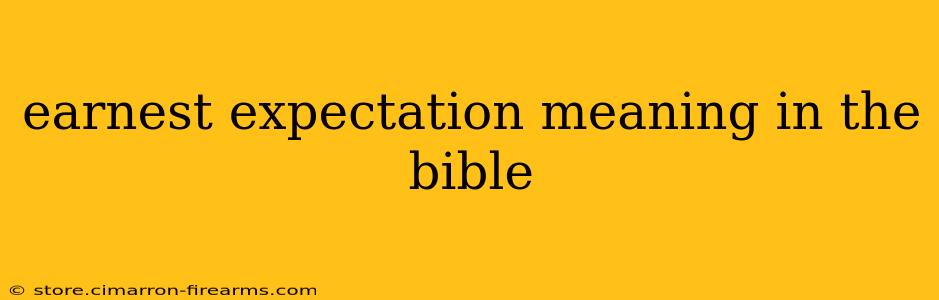 earnest expectation meaning in the bible