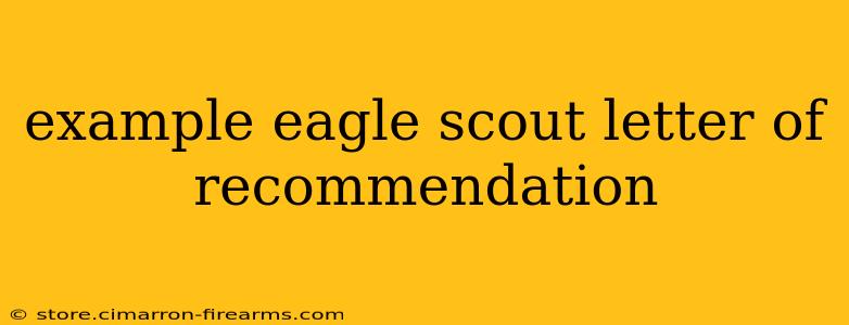 example eagle scout letter of recommendation