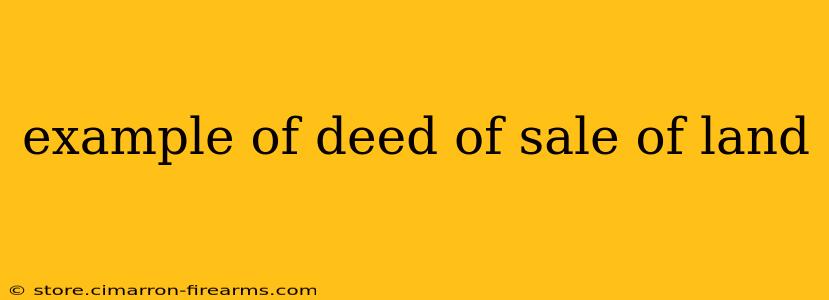 example of deed of sale of land