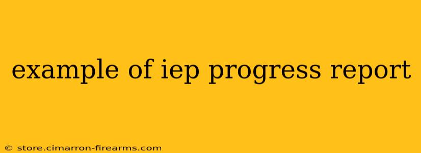 example of iep progress report