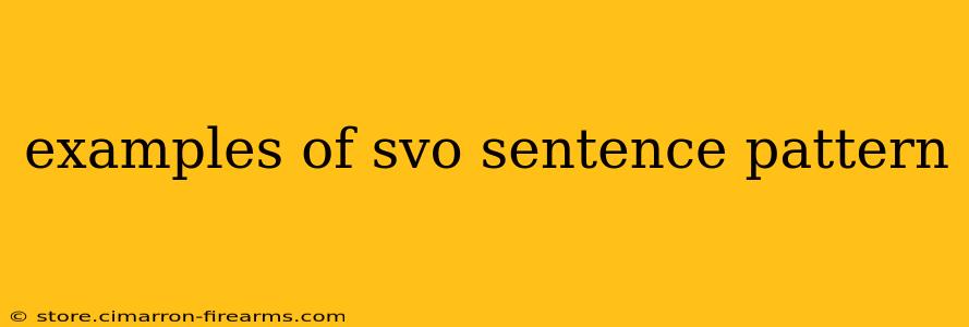 examples of svo sentence pattern