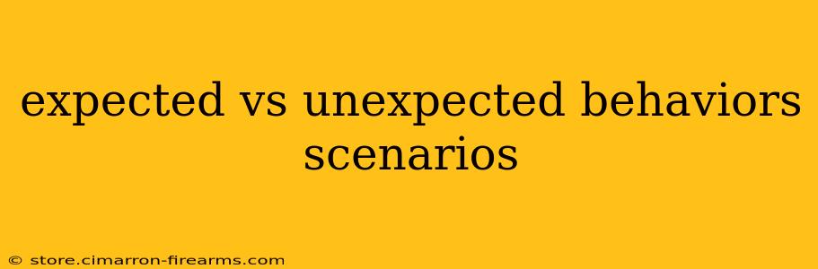 expected vs unexpected behaviors scenarios