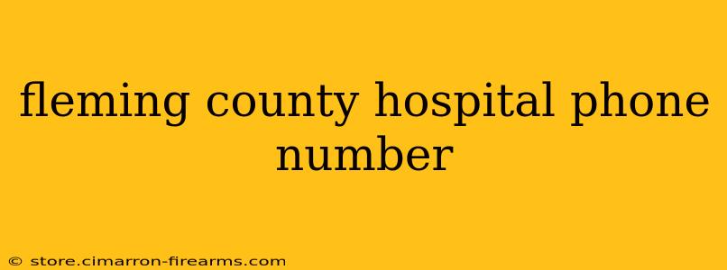 fleming county hospital phone number