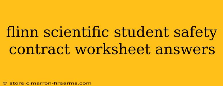 flinn scientific student safety contract worksheet answers