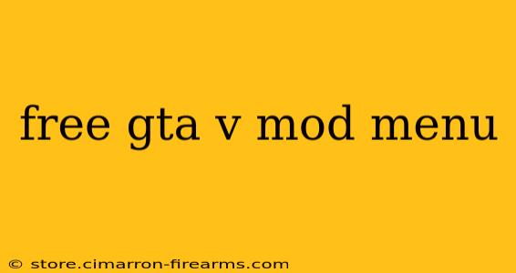 free gta v mod menu