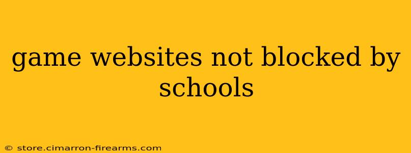 game websites not blocked by schools