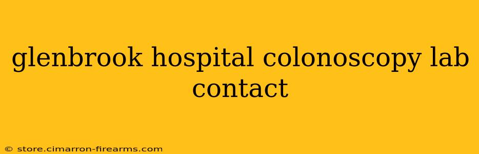 glenbrook hospital colonoscopy lab contact