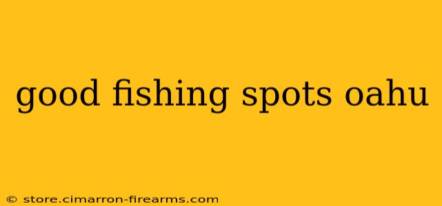 good fishing spots oahu