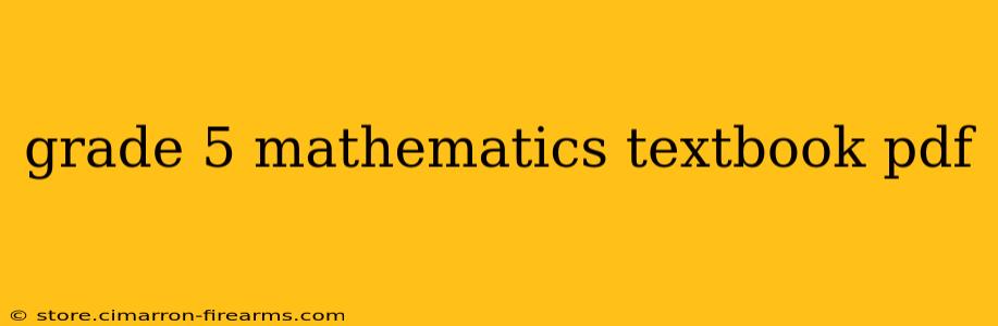 grade 5 mathematics textbook pdf