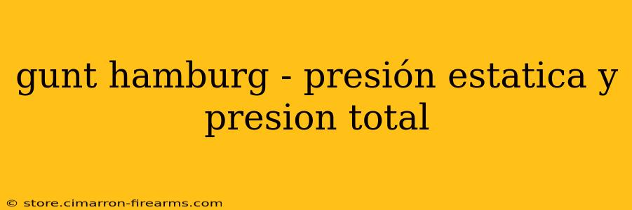 gunt hamburg - presión estatica y presion total