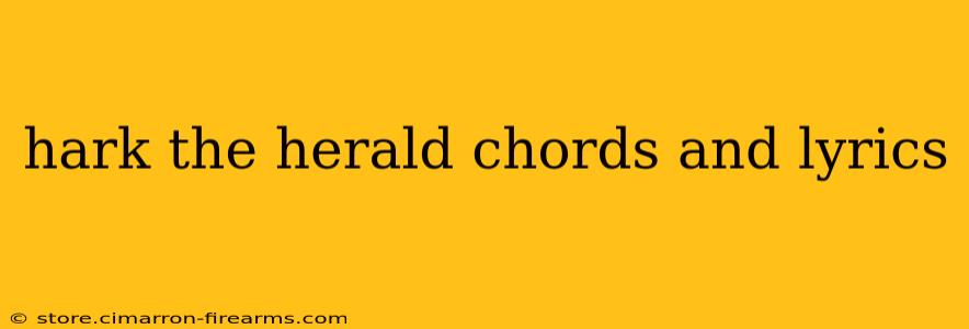 hark the herald chords and lyrics