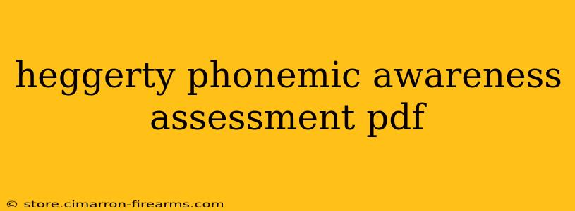 heggerty phonemic awareness assessment pdf