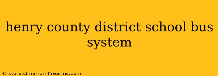 henry county district school bus system