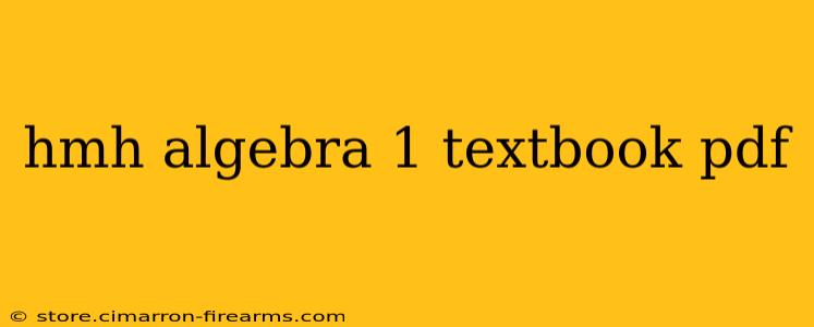 hmh algebra 1 textbook pdf