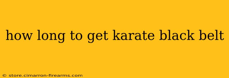 how long to get karate black belt