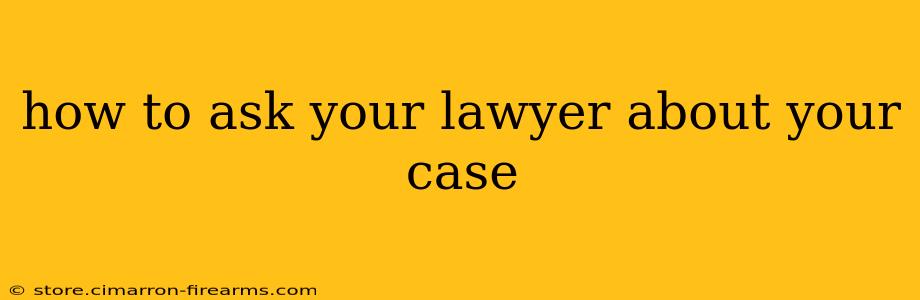 how to ask your lawyer about your case