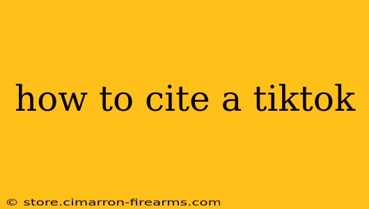 how to cite a tiktok