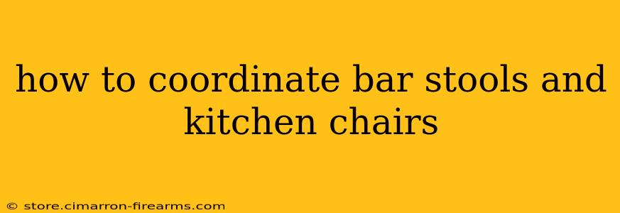 how to coordinate bar stools and kitchen chairs