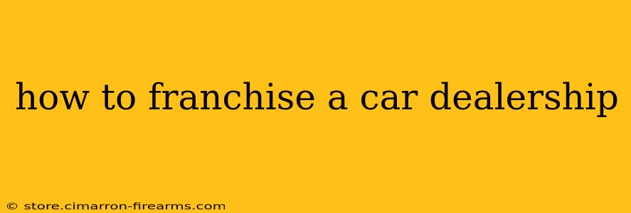 how to franchise a car dealership