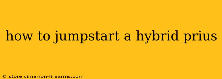 how to jumpstart a hybrid prius