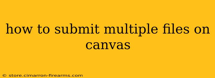 how to submit multiple files on canvas