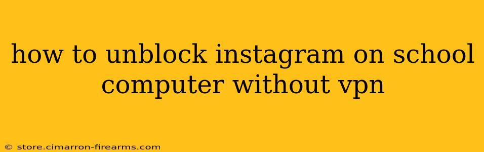 how to unblock instagram on school computer without vpn