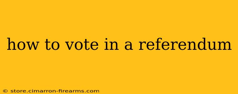 how to vote in a referendum