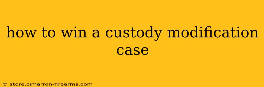 how to win a custody modification case