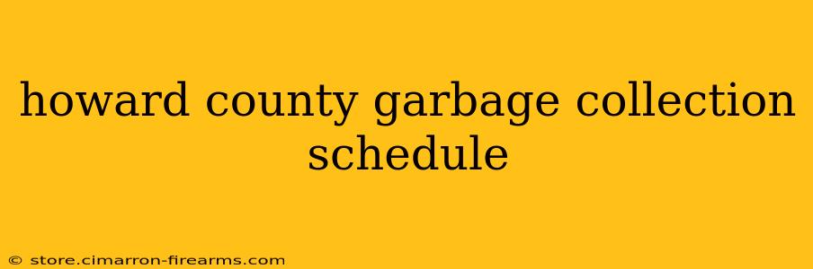 howard county garbage collection schedule