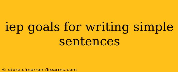 iep goals for writing simple sentences