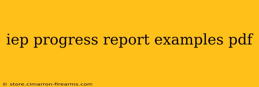 iep progress report examples pdf