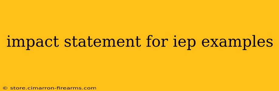 impact statement for iep examples