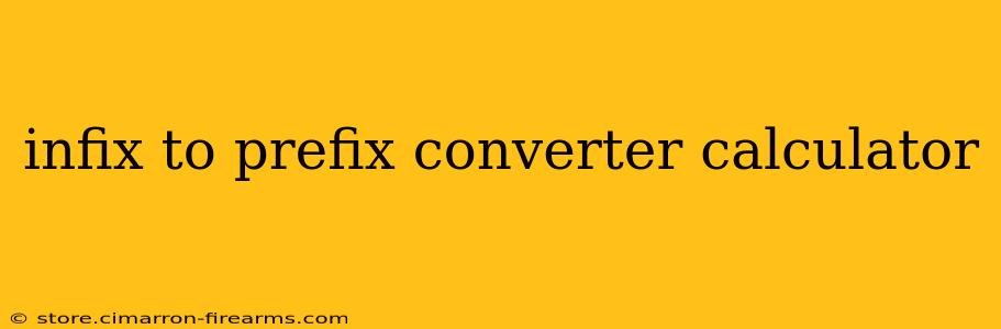 infix to prefix converter calculator