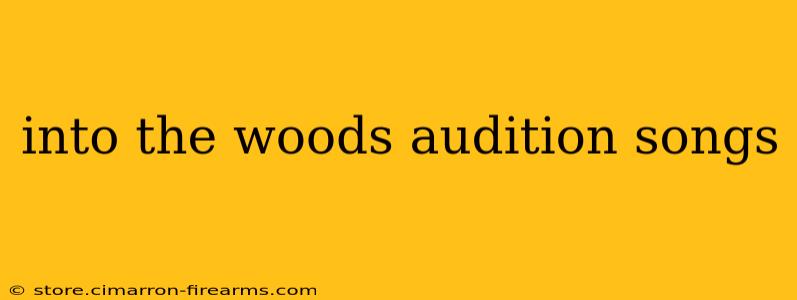 into the woods audition songs