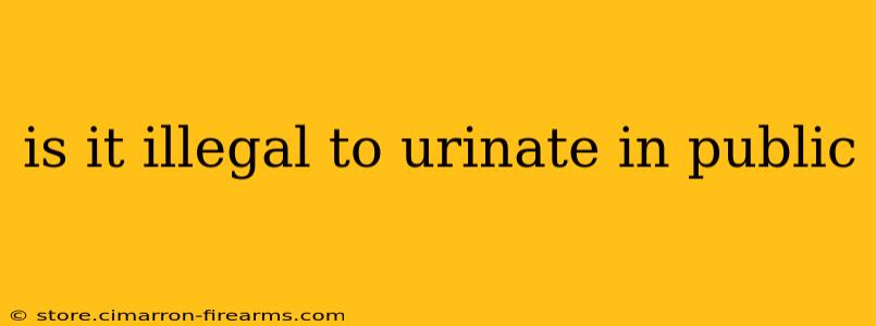 is it illegal to urinate in public