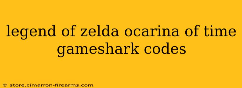 legend of zelda ocarina of time gameshark codes