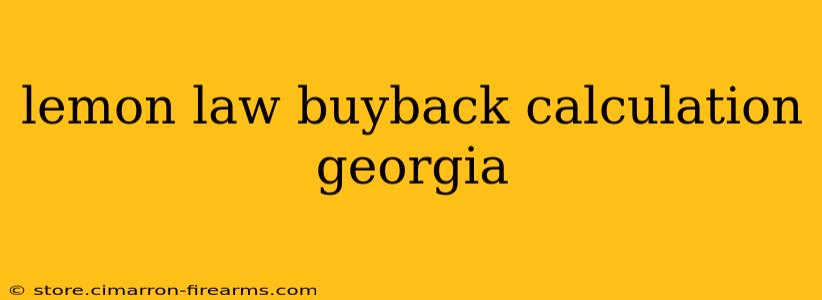 lemon law buyback calculation georgia