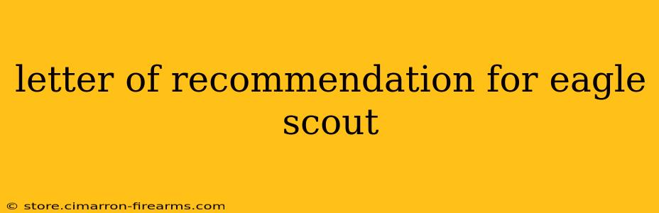 letter of recommendation for eagle scout