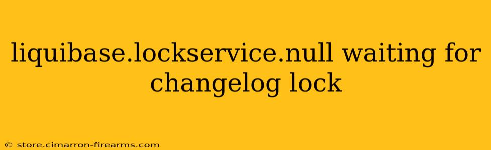 liquibase.lockservice.null waiting for changelog lock