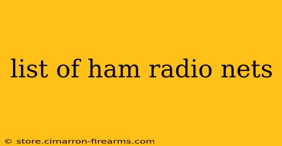 list of ham radio nets