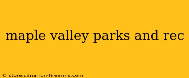 maple valley parks and rec