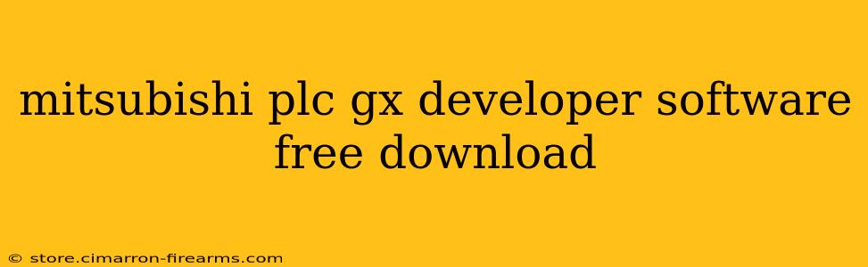 mitsubishi plc gx developer software free download