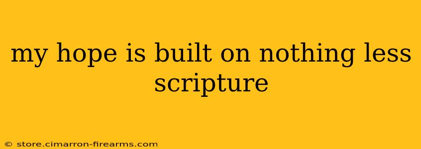 my hope is built on nothing less scripture