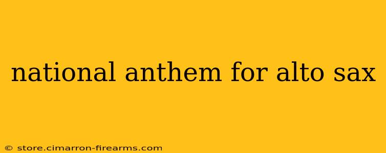 national anthem for alto sax