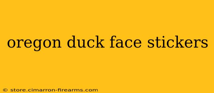 oregon duck face stickers