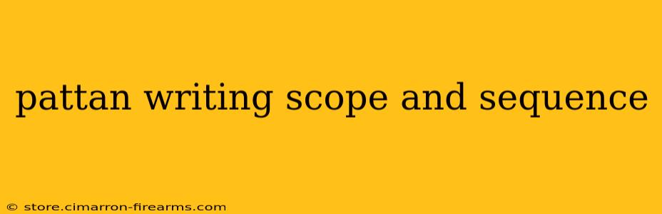 pattan writing scope and sequence