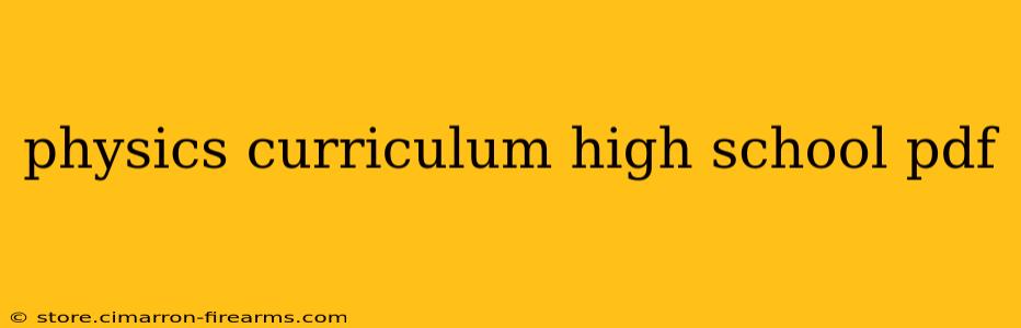 physics curriculum high school pdf